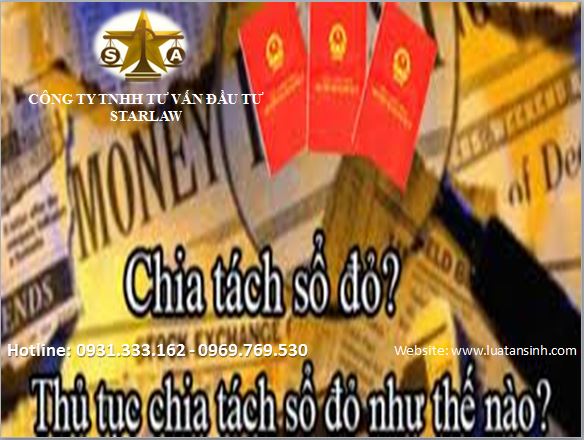 THỦ TỤC CHIA TÁCH SỔ ĐỎ